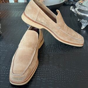 Ermenegildo Zegna Tan Suede Loafers